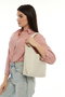 Zoozie Bags Bolso Tote de Lona Color Crema